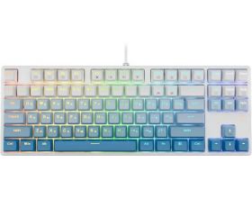 Клавиатура игровая механическая Redragon Cass RU син/бел RGB, OUTEMU+BROWN, 87 клавиш