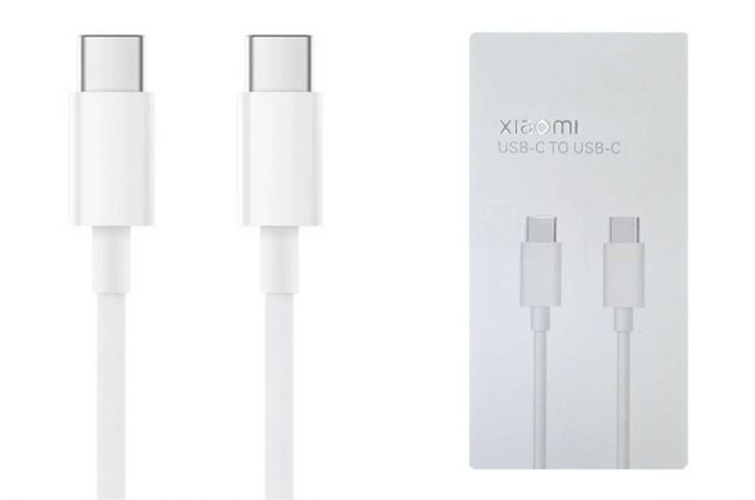 Кабель USB - USB Type-C Xiaomi (белый) 1м 6 ампер (cop.)