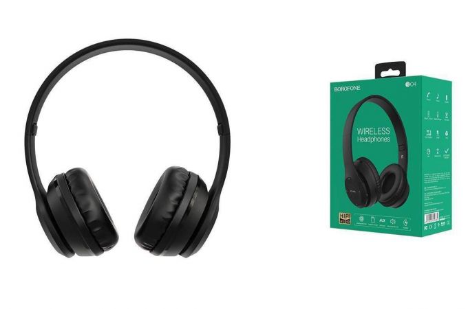Наушники мониторные беспроводные BOROFONE BO4 Charming wireless headset Bluetooth (черный)