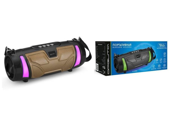 Портативная беспроводная колонка Орбита OT-SPB125 (золотистый)