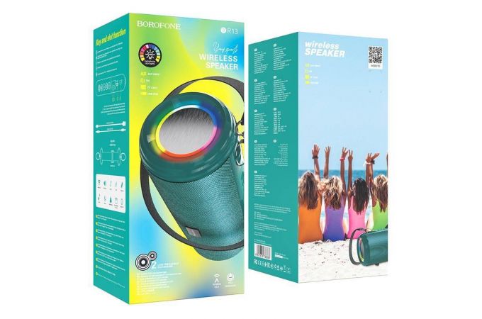 Портативная беспроводная колонка BOROFONE BR13 Бирюзовая BT (ABSOLUT)