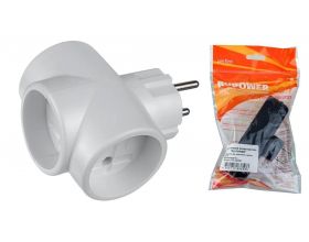 Сетевой разветвитель Perfeo "RU POWER'' 3 гнезда, 6А, без заземления, (3L) PF_C3357 (белый)