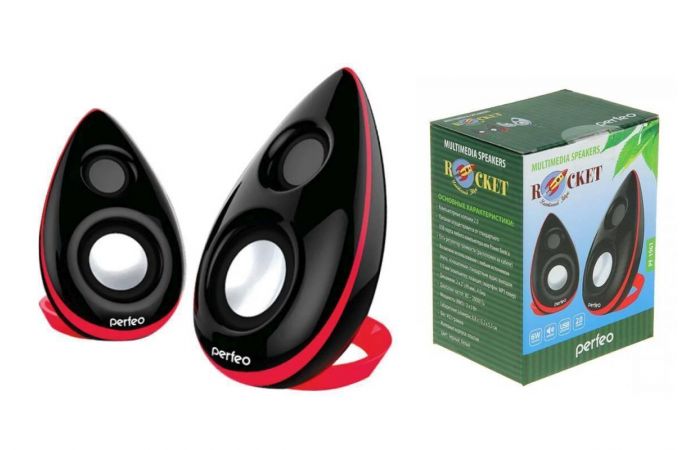 Акустическая система 2.0 Perfeo "ROCKET" мощность 2х3 Вт (RMS) USB (черный)