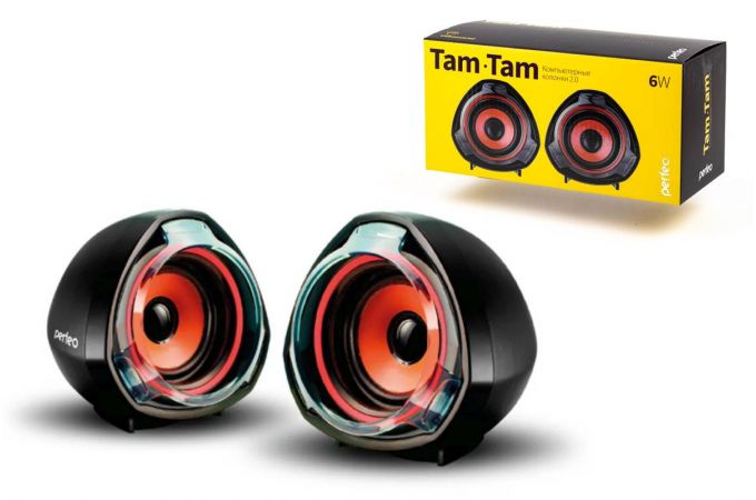 Акустическая система 2.0 Perfeo "TAM-TAM", мощность 2х3 Вт (RMS), USB (черный)