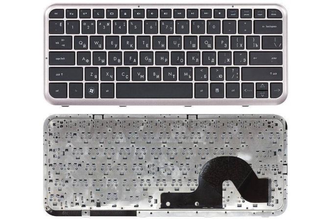 Клавиатура для ноутбука HP Pavilion dm3 dm3-1000 черная с бронзовой рамкой