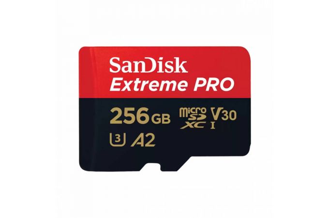 Карта памяти microSDXC SanDisk 256GB Extreme Pro A2 V30 200Mb/s SDSQXCD-256G-GN6MA (UHS-I U3, Class 10)