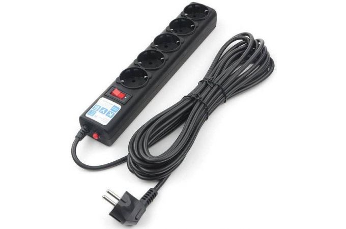 Сетевой фильтр Power Cube SPG5-7M черн.  NEW!!! 5 розеток 7 метров 10A