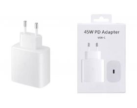 Сетевое зарядное устройство USB-C Samsung PD Adapter 45W (orig.) EP-T4511XBEGGB (белый)  (PD 3.0) (SFC 2.0)