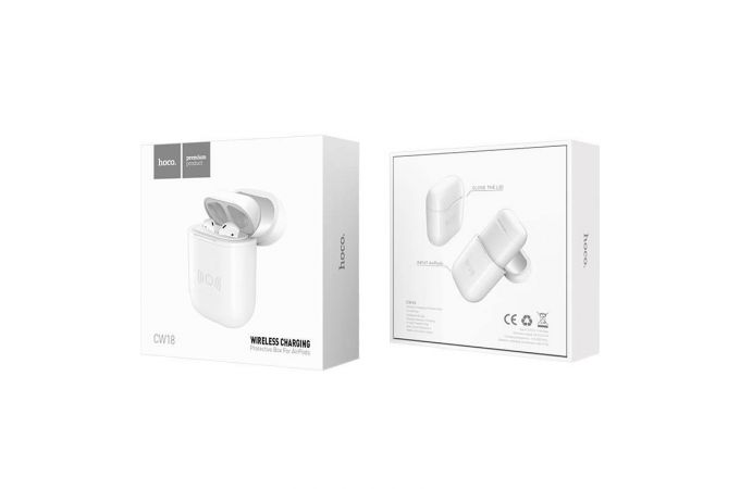 Зарядный бокс для наушников AirPods HOCO CW18 Wireless (белый)