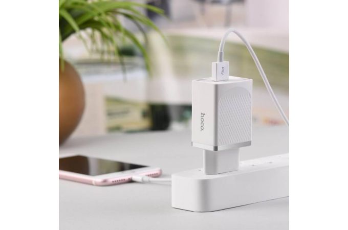 Сетевое зарядное устройство USB HOCO C42A Vast power QC3.0 single port 2400mAh (белый)