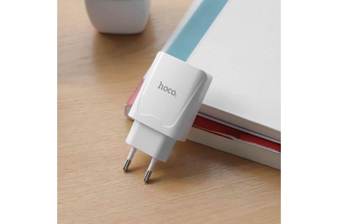 Сетевое зарядное устройство 2USB HOCO C52A Authority power 2400mAh (белый)