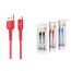 Кабель USB - MicroUSB HOCO X30 2,4A (красный) 1,2м (усиление сгиба)