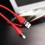 Кабель USB - MicroUSB HOCO U53 4A (красный) 1,2м (в оплетке)