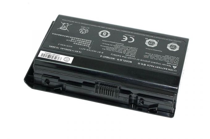 Аккумуляторная батарея W370BAT-8 для ноутбука DNS Clevo W370 14.8V 5200mAh черная ORG