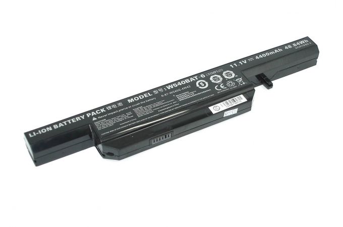 Аккумуляторная батарея W540BAT-6 для ноутбука DNS Clevo W540 11.1V 4400mAh черная ORG