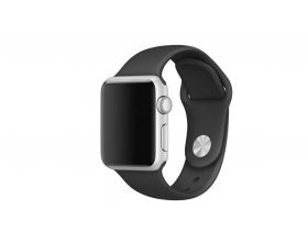 Ремешок силиконовый  для Apple Watch 38-40 мм цвет черный размер ML