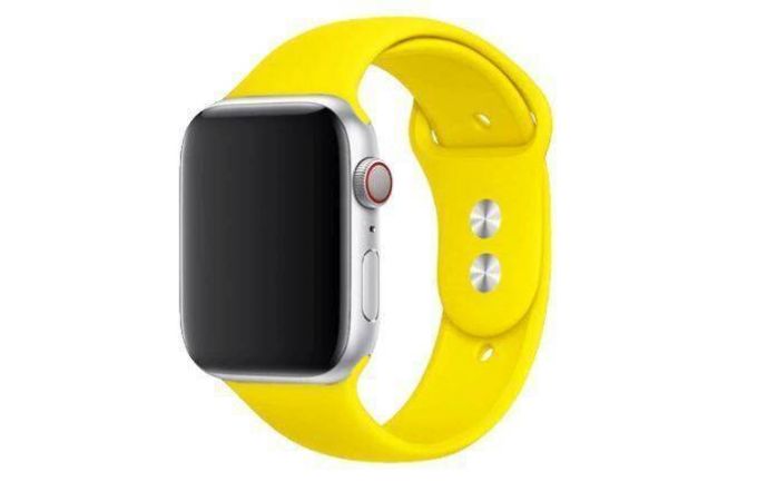 Ремешок силиконовый для Apple Watch 38-40 мм цвет желтый размер ML