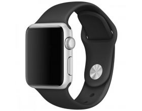 Ремешок силиконовый для Apple Watch 42-44 мм цвет черный размер ML