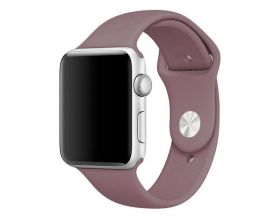 Ремешок силиконовый для Apple Watch 42-44 мм цвет красная роза SM