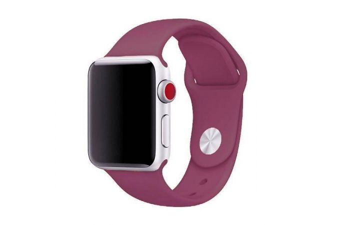 Ремешок силиконовый для Apple Watch 42-44 мм цвет фуксия (размер ML)