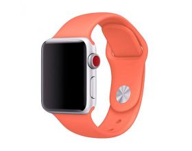 Ремешок силиконовый для Apple Watch 42-44 мм цвет оранжевый  (размер ML)