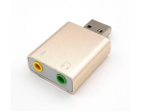 Внешняя звуковая карта USB в металлическом корпусе