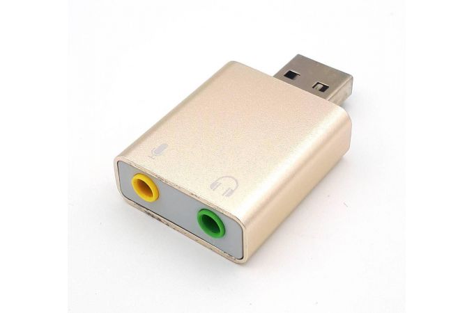 Внешняя звуковая карта USB в металлическом корпусе