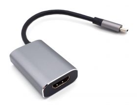 Конвертер переходник Type-C (папа) - HDMI (мама) + Type-C (мама) Power Delivery