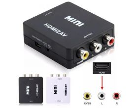 Конвертер переходник HDMI (мама) - RCA (мама) черный