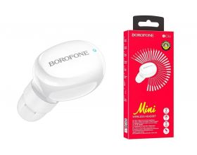 Bluetooth гарнитура BOROFONE BC34 (белый) (У)