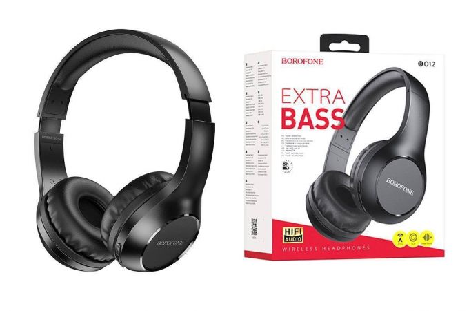 Наушники мониторные беспроводные BOROFONE BO12 Power BT wireless headset Bluetooth (черный)