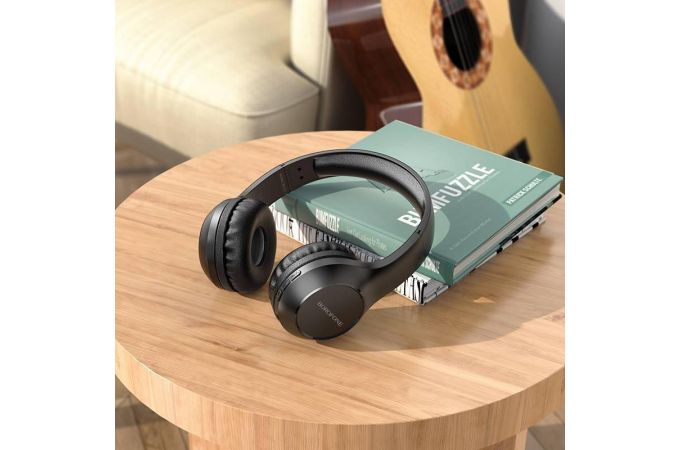 Наушники мониторные беспроводные BOROFONE BO12 Power BT wireless headset Bluetooth (черный)