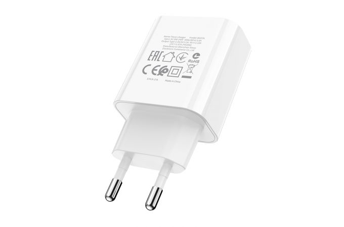 Сетевое зарядное устройство USB-C BOROFONE BA57A Easy Speed PD20W (белый)