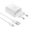 Сетевое зарядное устройство USB + кабель Lightning BOROFONE BA58A Mighty (белый)
