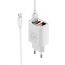Сетевое зарядное устройство USB + кабель Lightning BOROFONE BA58A Mighty (белый)