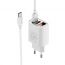 Сетевое зарядное устройство 2USB + кабель Type-C BOROFONE BA58A Mighty (белый)