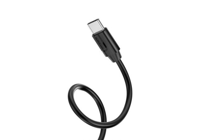 Кабель USB - USB Type-C BOROFONE BX55, 3A (черный) 1м (силиконовый)