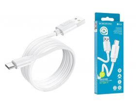 Кабель USB - USB Type-C BOROFONE BX55, 3A (белый) 1м (силиконовый)