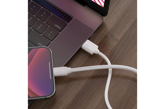 Кабель USB - Lightning BOROFONE BX55, 2,4A (белый) 1м (силиконовый)
