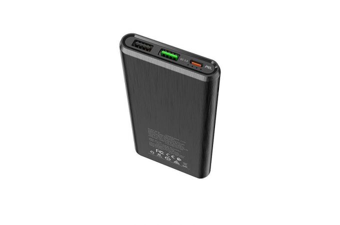 Универсальный дополнительный аккумулятор Power Bank BOROFONE BT30 PD+QC3.0 (10000 mAh) (черный)