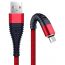 Кабель USB - MicroUSB BoraSCO (50183) Fishbone 3A (красный) 1м