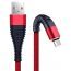 Кабель USB - MicroUSB BoraSCO (50183) Fishbone 3A (красный) 1м
