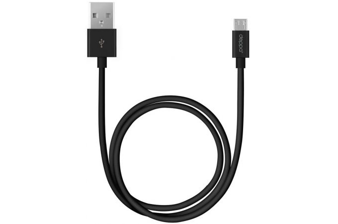 Кабель USB - MicroUSB Deppa (72205) (черный) 2м