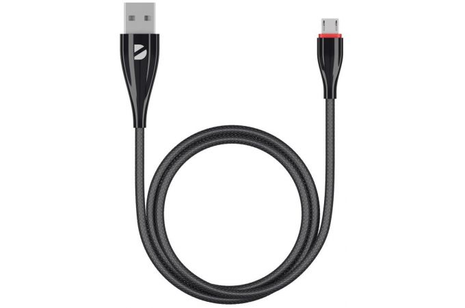 Кабель USB - MicroUSB Deppa (72285) Ceramic (черный) 1м