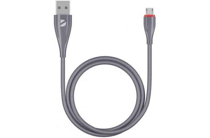 Кабель USB - MicroUSB Deppa (72286) Ceramic (серый) 1м