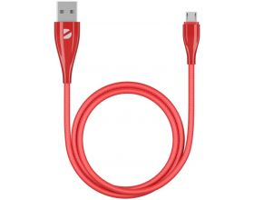 Кабель USB - MicroUSB Deppa (72287) Ceramic (красный) 1м