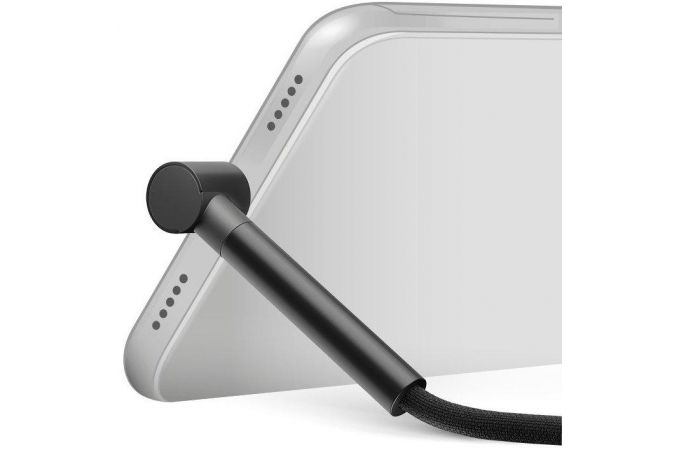 Кабель USB - MicroUSB Deppa (72296) Stand (черный) 1м