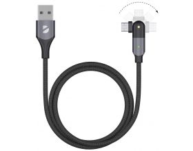 Кабель USB - MicroUSB Deppa (72324) (черный) 1,2м