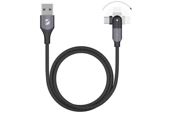 Кабель USB - MicroUSB Deppa (72324) (черный) 1,2м