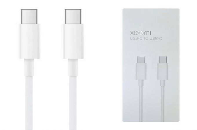 Кабель USB Type-C - USB Type-C Xiaomi (белый) 1м 6 ампер